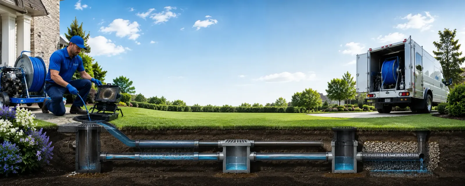 Outdoor drain cleaning information for Sherman, ME